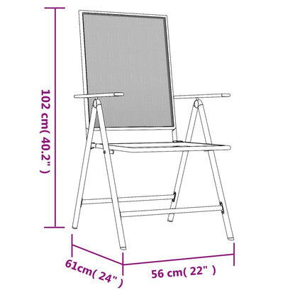 Set da Pranzo da Giardino 3 pz in Acciaio Antracite - homemem39