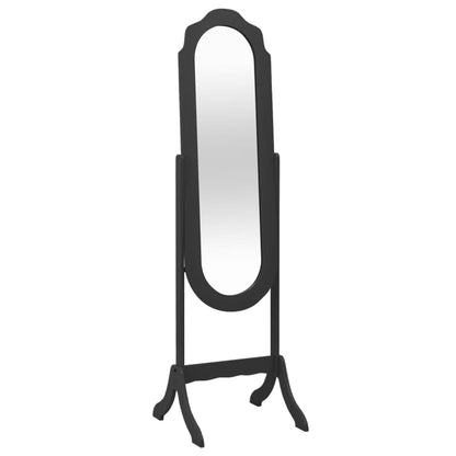 Specchio Autoportante Nero 45,5x47,5x160 cm Legno Multistrato - homemem39