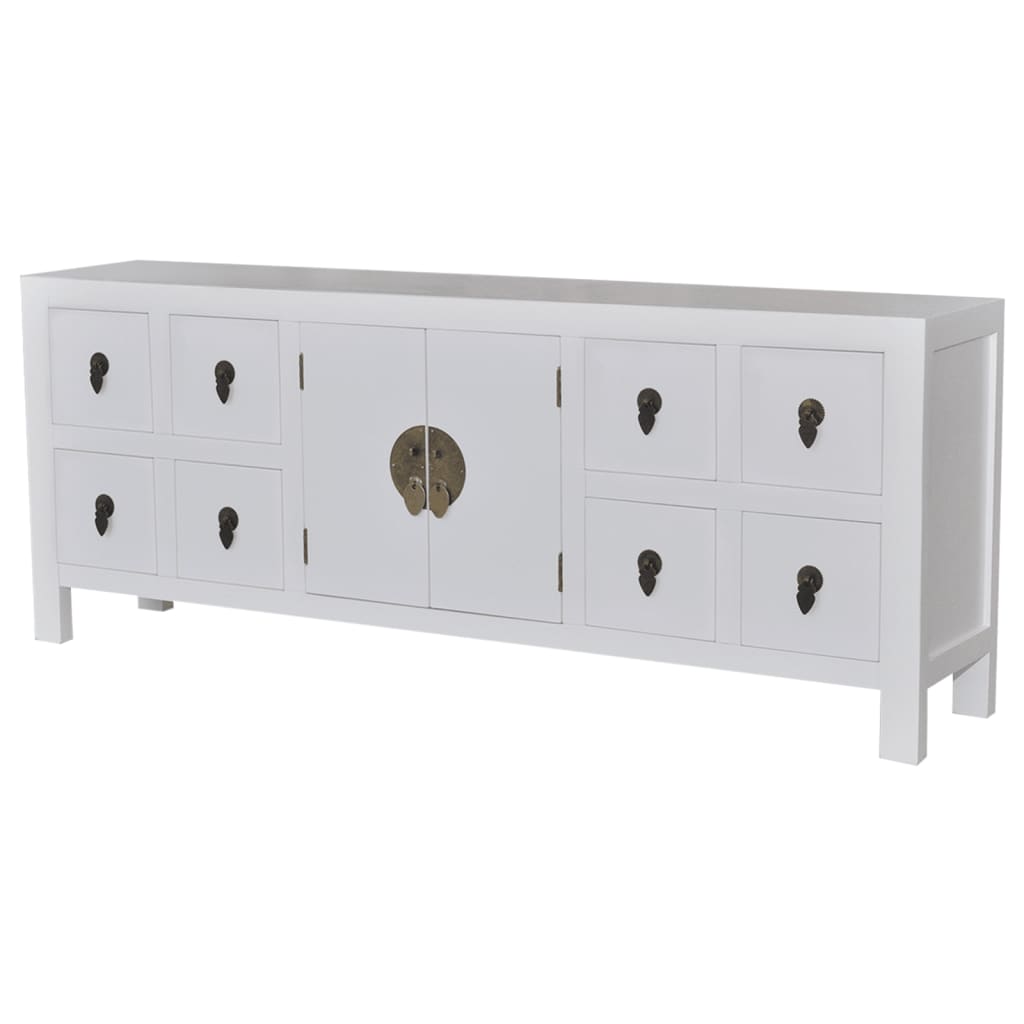 Mobile Porta TV Bianco 110x24x48 cm in Legno Multistrato - homemem39