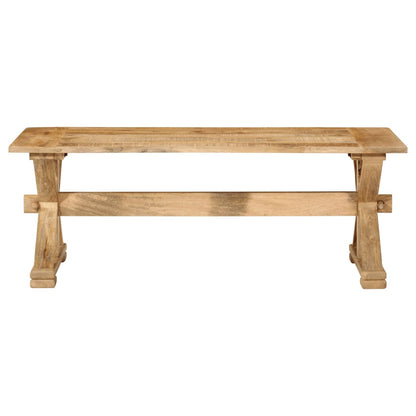 Tavolino da Salotto 110x52x40 cm in Legno Massello di Mango - homemem39