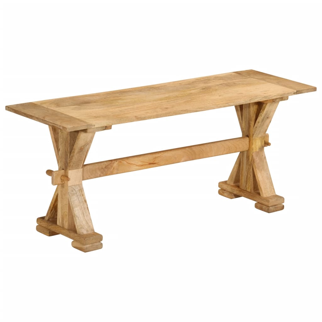 Panca 110x35x45 cm in Legno Massello di Mango - homemem39