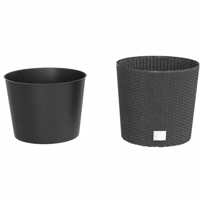 Fioriera con Interno Rimovibile Antracite 15 / 15,3 L PP Rattan - homemem39