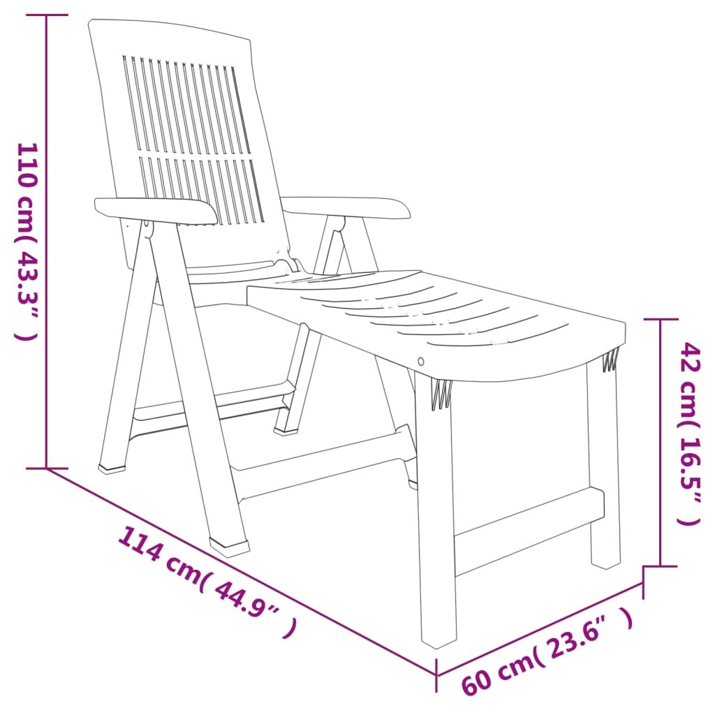 Lettino Prendisole Verde in Plastica - homemem39