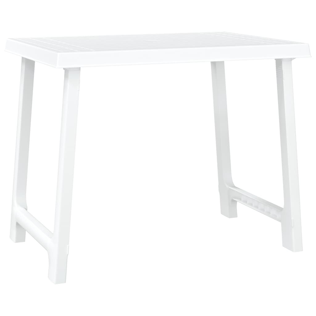 Tavolo da Campeggio Bianco 79x56x64cm in PP Aspetto in Legno - homemem39