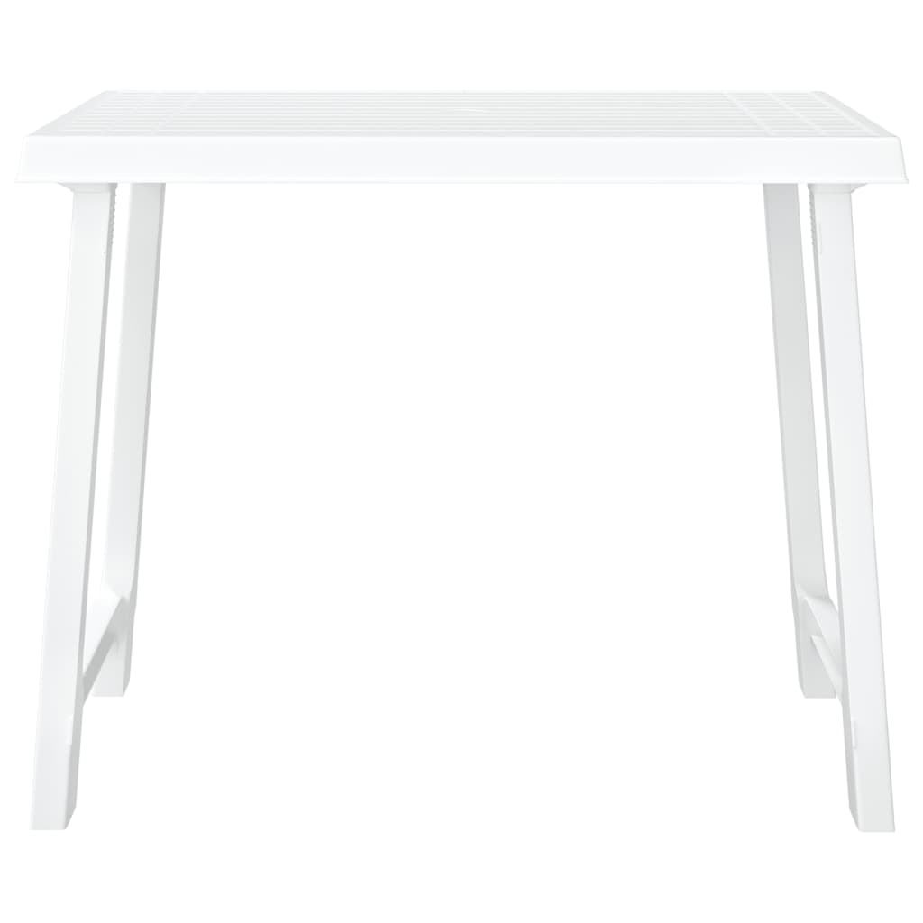 Tavolo da Campeggio Bianco 79x56x64cm in PP Aspetto in Legno - homemem39