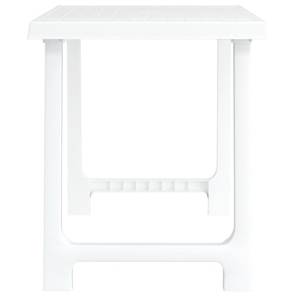 Tavolo da Campeggio Bianco 79x56x64cm in PP Aspetto in Legno - homemem39