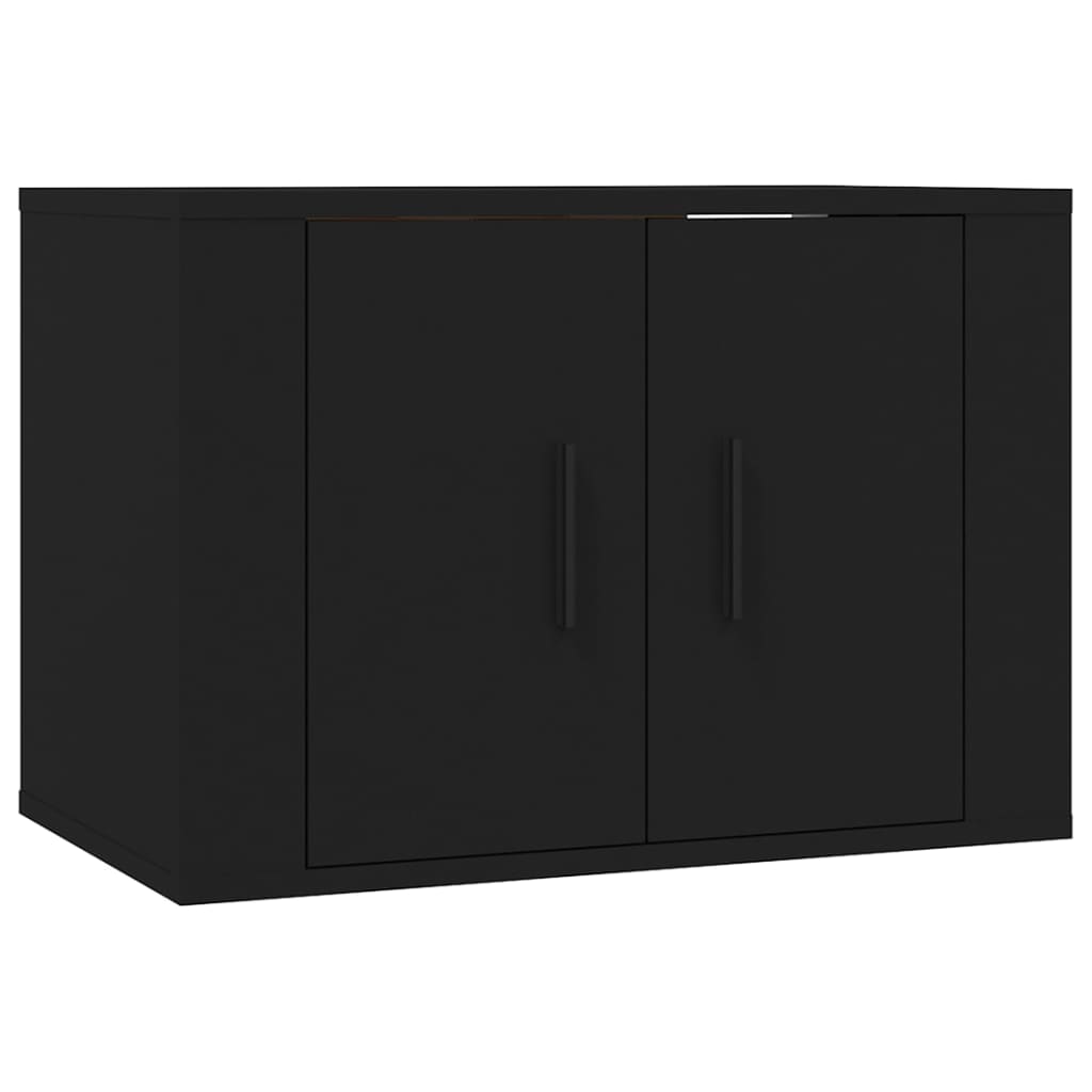 Mobili Porta TV a Parete 2 pz Nero 57x34,5x40 cm - homemem39