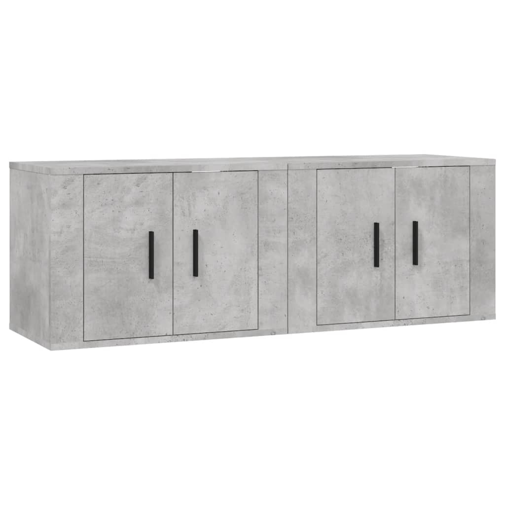 Mobili Porta TV a Parete 2 pz Grigio Cemento 57x34,5x40 cm - homemem39