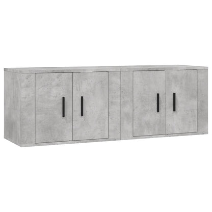 Mobili Porta TV a Parete 2 pz Grigio Cemento 57x34,5x40 cm - homemem39