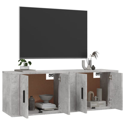 Mobili Porta TV a Parete 2 pz Grigio Cemento 57x34,5x40 cm - homemem39