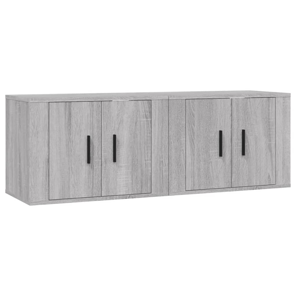 Mobili Porta TV a Parete 2 pz Grigio Sonoma 57x34,5x40 cm - homemem39