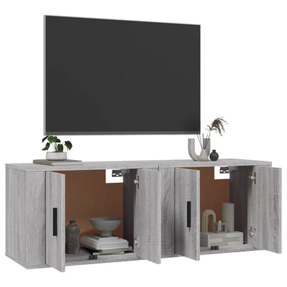 Mobili Porta TV a Parete 2 pz Grigio Sonoma 57x34,5x40 cm - homemem39