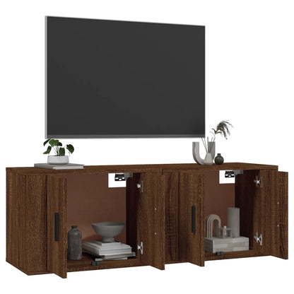 Mobili Porta TV a Parete 2 pz Rovere Marrone 57x34,5x40 cm - homemem39