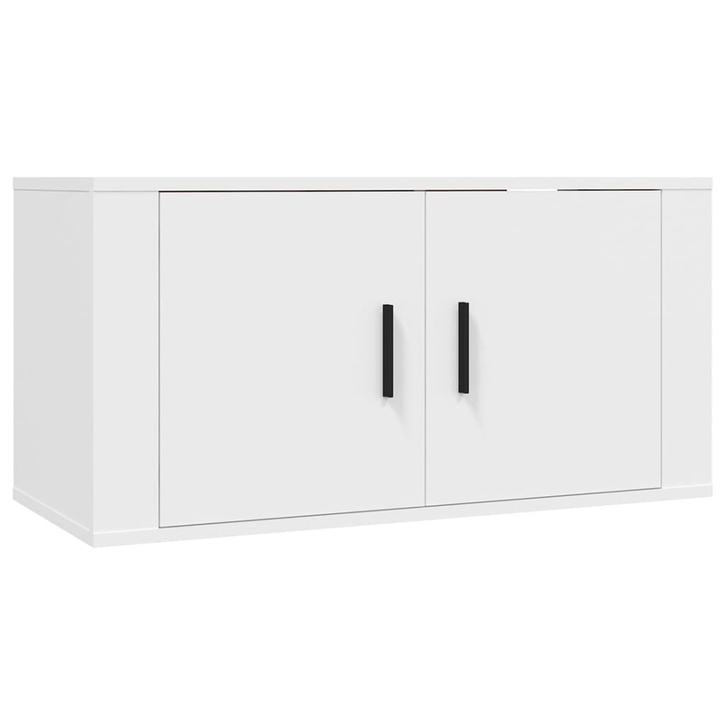 Mobili Porta TV a Parete 2 pz Bianco 80x34,5x40 cm - homemem39