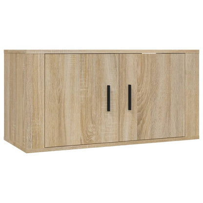 Mobili Porta TV a Parete 2 pz Rovere Sonoma 80x34,5x40 cm - homemem39