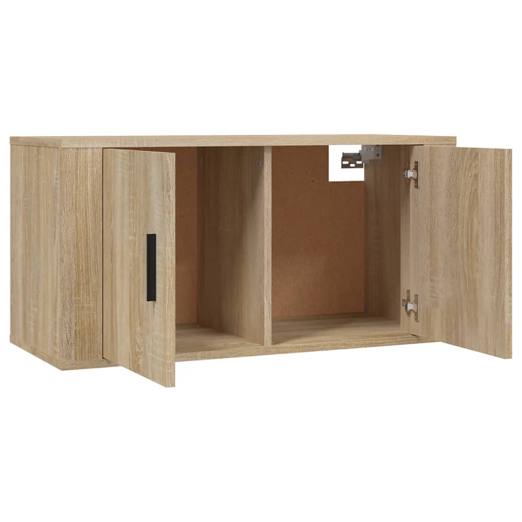 Mobili Porta TV a Parete 2 pz Rovere Sonoma 80x34,5x40 cm - homemem39