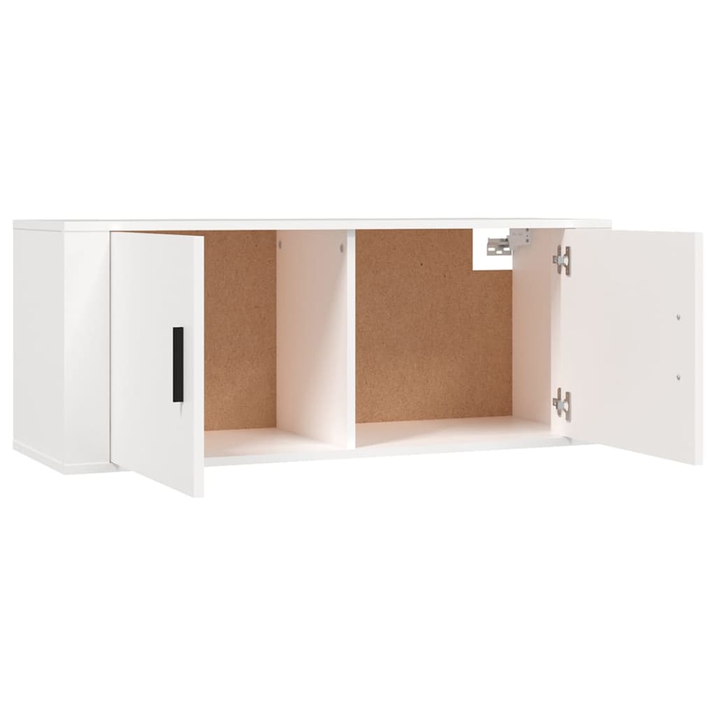 Mobili Porta TV a Parete 2 pz Bianco 100x34,5x40 cm - homemem39