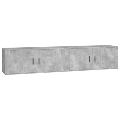 Mobili Porta TV a Parete 2 pz Grigio Cemento 100x34,5x40 cm - homemem39