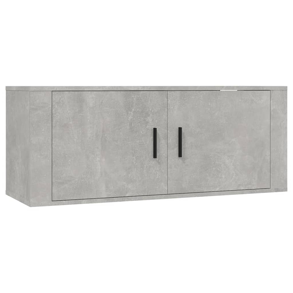 Mobili Porta TV a Parete 2 pz Grigio Cemento 100x34,5x40 cm - homemem39