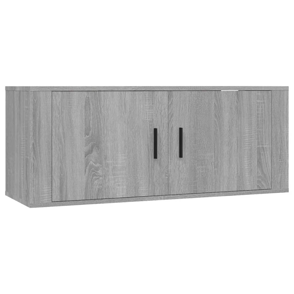 Mobili Porta TV a Parete 2 pz Grigio Sonoma 100x34,5x40 cm - homemem39