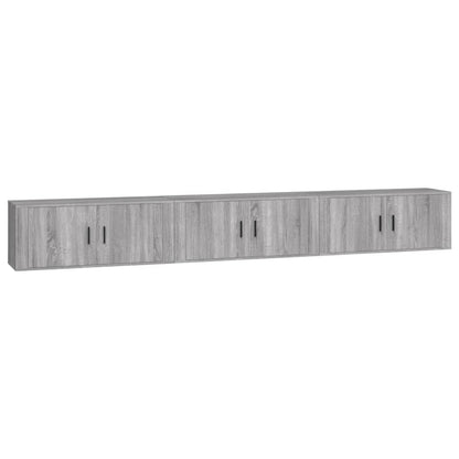 Mobili Porta TV a Parete 3 pz Grigio Sonoma 100x34,5x40 cm - homemem39