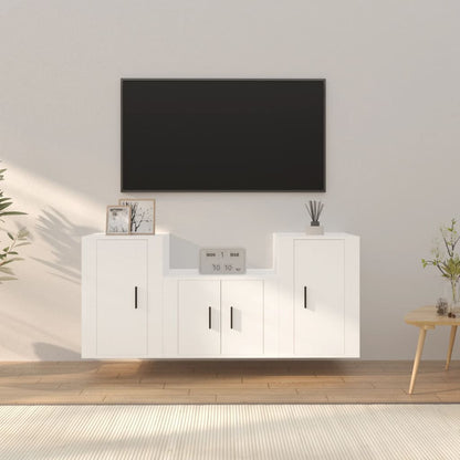 Set Mobili Porta TV 3 pz Bianco in Legno Multistrato - homemem39