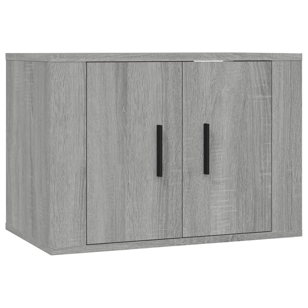 Set Mobili Porta TV 2 pz Grigio Sonoma in Legno Multistrato - homemem39