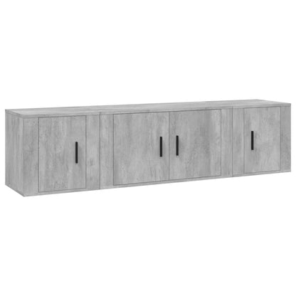 Set di Mobili Porta TV 3 pz Grigio Cemento in Legno Multistrato - homemem39