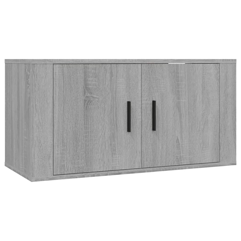 Set Mobili Porta TV 2 pz Grigio Sonoma in Legno Multistrato - homemem39