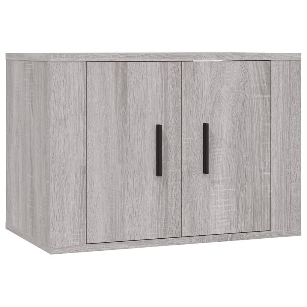 Set Mobili Porta TV 2 pz Grigio Sonoma in Legno Multistrato - homemem39