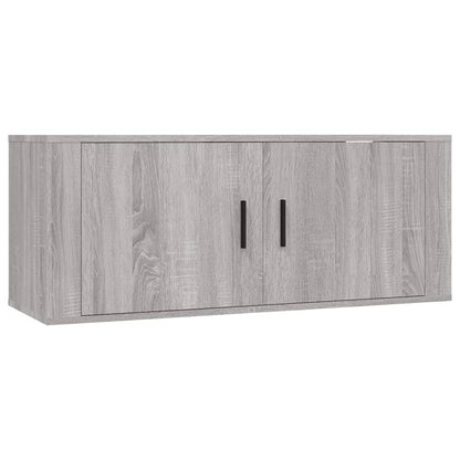 Set Mobili Porta TV 2 pz Grigio Sonoma in Legno Multistrato - homemem39