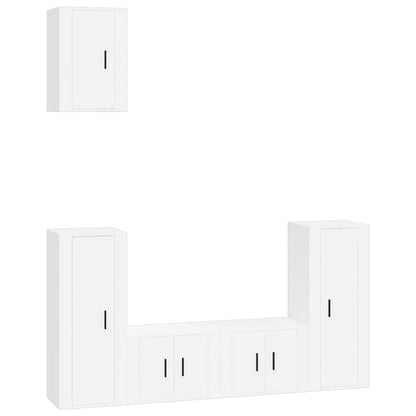 Set di Mobili Porta TV 5 pz Bianco in Legno Multistrato - homemem39