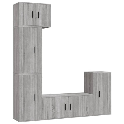 Set di Mobili Porta TV 5 pz Grigio Sonoma in Legno Multistrato - homemem39