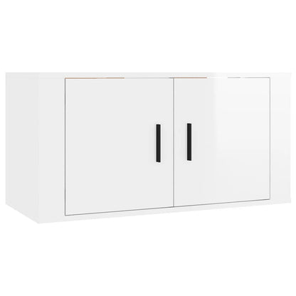 Set di Mobili Porta TV 6 pz Bianco Lucido in Legno Multistrato - homemem39