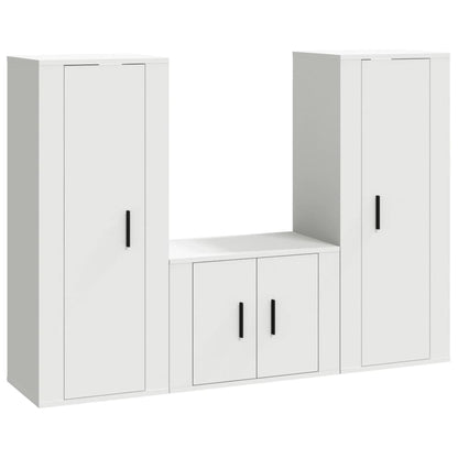 Set Mobili Porta TV 3 pz Bianco in Legno Multistrato - homemem39