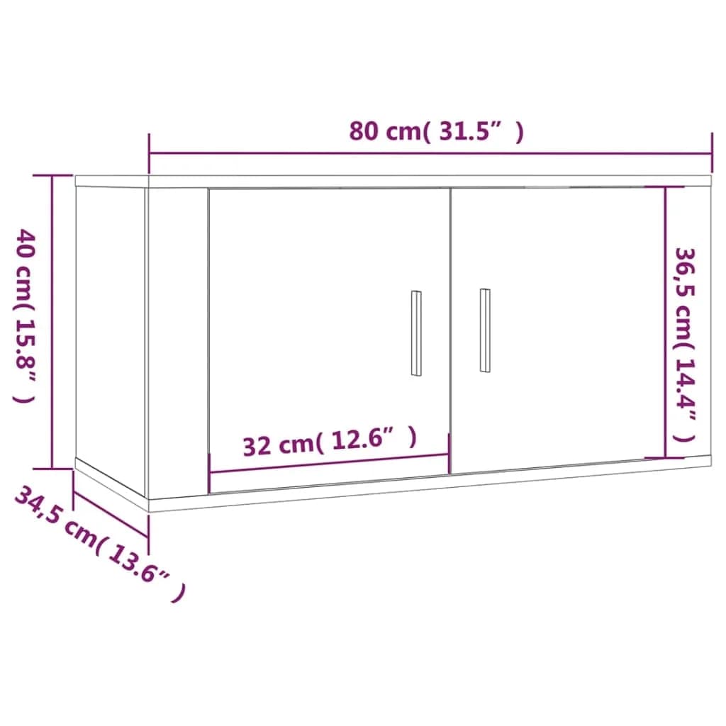 Set Mobili Porta TV 3 pz Bianco in Legno Multistrato - homemem39