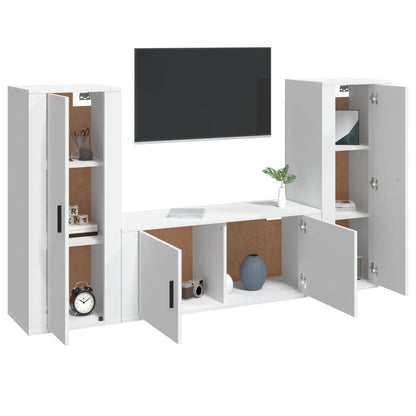 Set Mobili Porta TV 3 pz Bianco in Legno Multistrato - homemem39