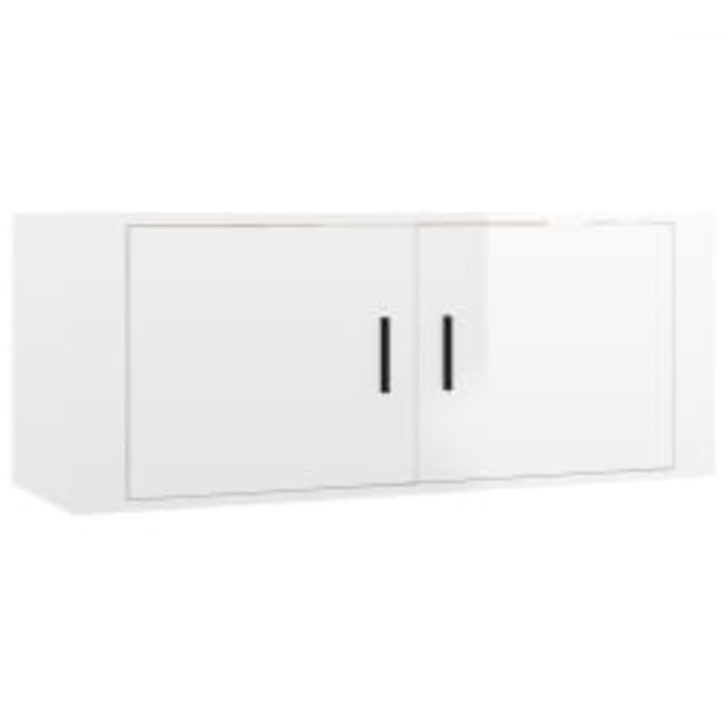 Set di Mobili Porta TV 4 pz Bianco Lucido in Legno Multistrato - homemem39