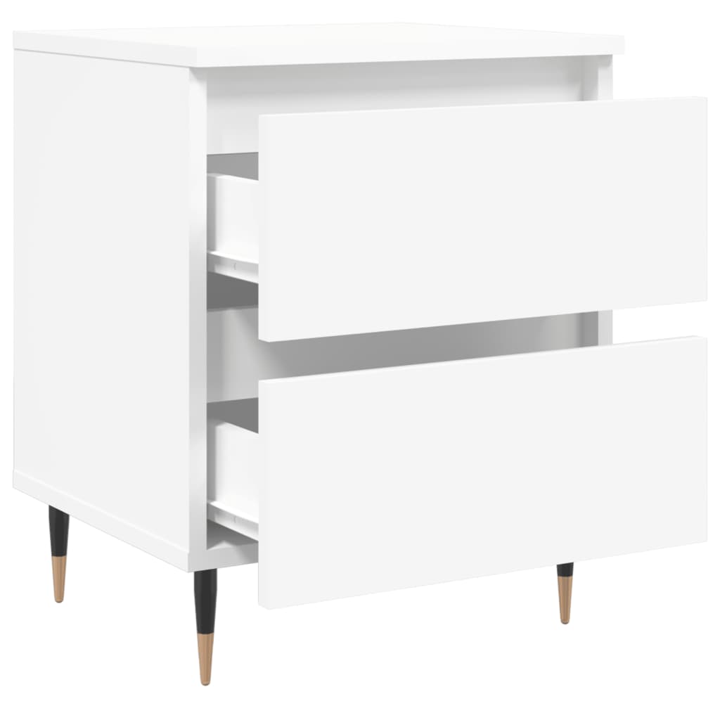 Comodini 2pz Bianchi 40x35x50 cm in Legno Multistrato - homemem39