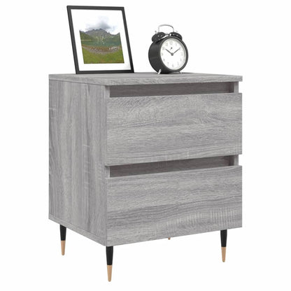 Comodini 2pz Grigio Sonoma 40x35x50 cm in Legno Multistrato - homemem39