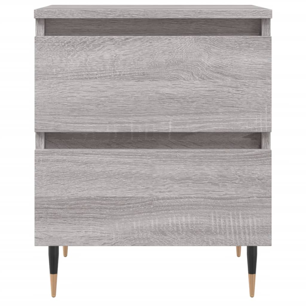 Comodini 2pz Grigio Sonoma 40x35x50 cm in Legno Multistrato - homemem39