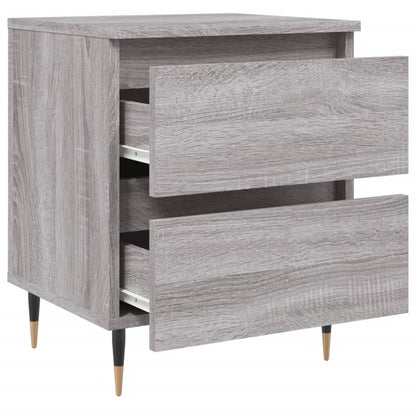 Comodini 2pz Grigio Sonoma 40x35x50 cm in Legno Multistrato - homemem39