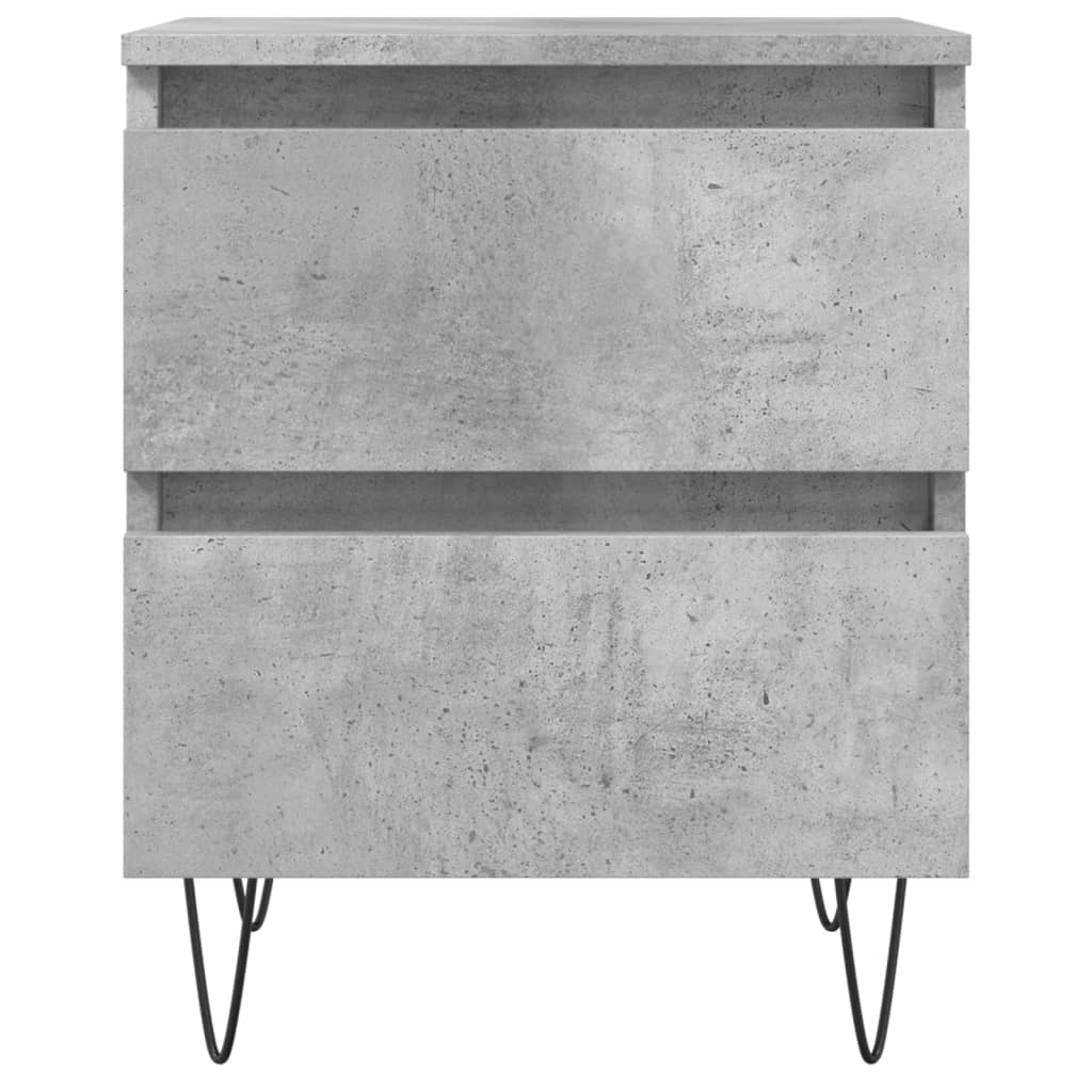 Comodino Grigio Cemento 40x35x50 cm in Legno Multistrato - homemem39