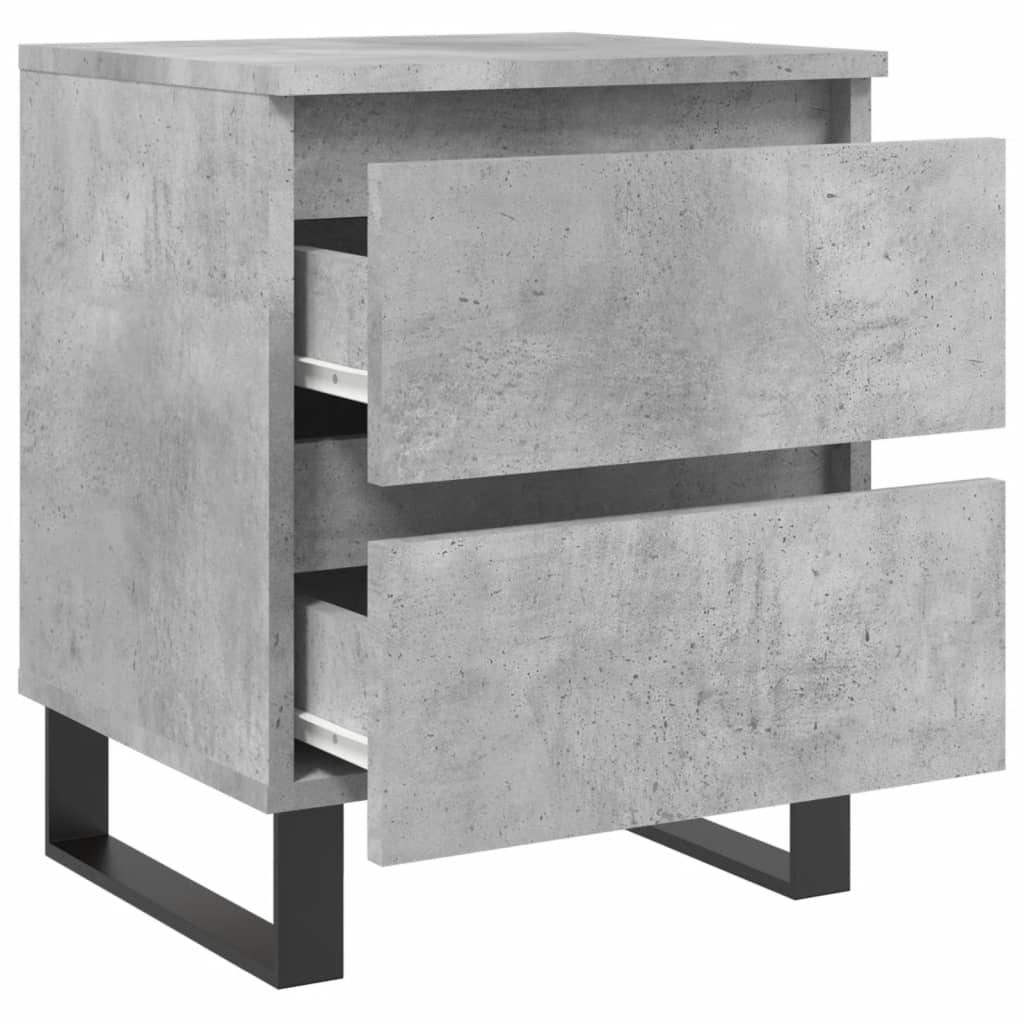 Comodini 2pz Grigio Cemento 40x35x50 cm in Legno Multistrato - homemem39