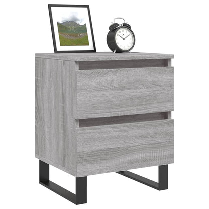 Comodini 2pz Grigio Sonoma 40x35x50 cm in Legno Multistrato - homemem39