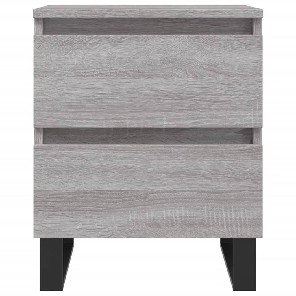 Comodini 2pz Grigio Sonoma 40x35x50 cm in Legno Multistrato - homemem39