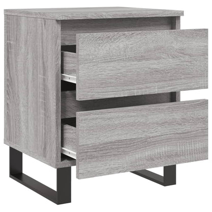 Comodini 2pz Grigio Sonoma 40x35x50 cm in Legno Multistrato - homemem39