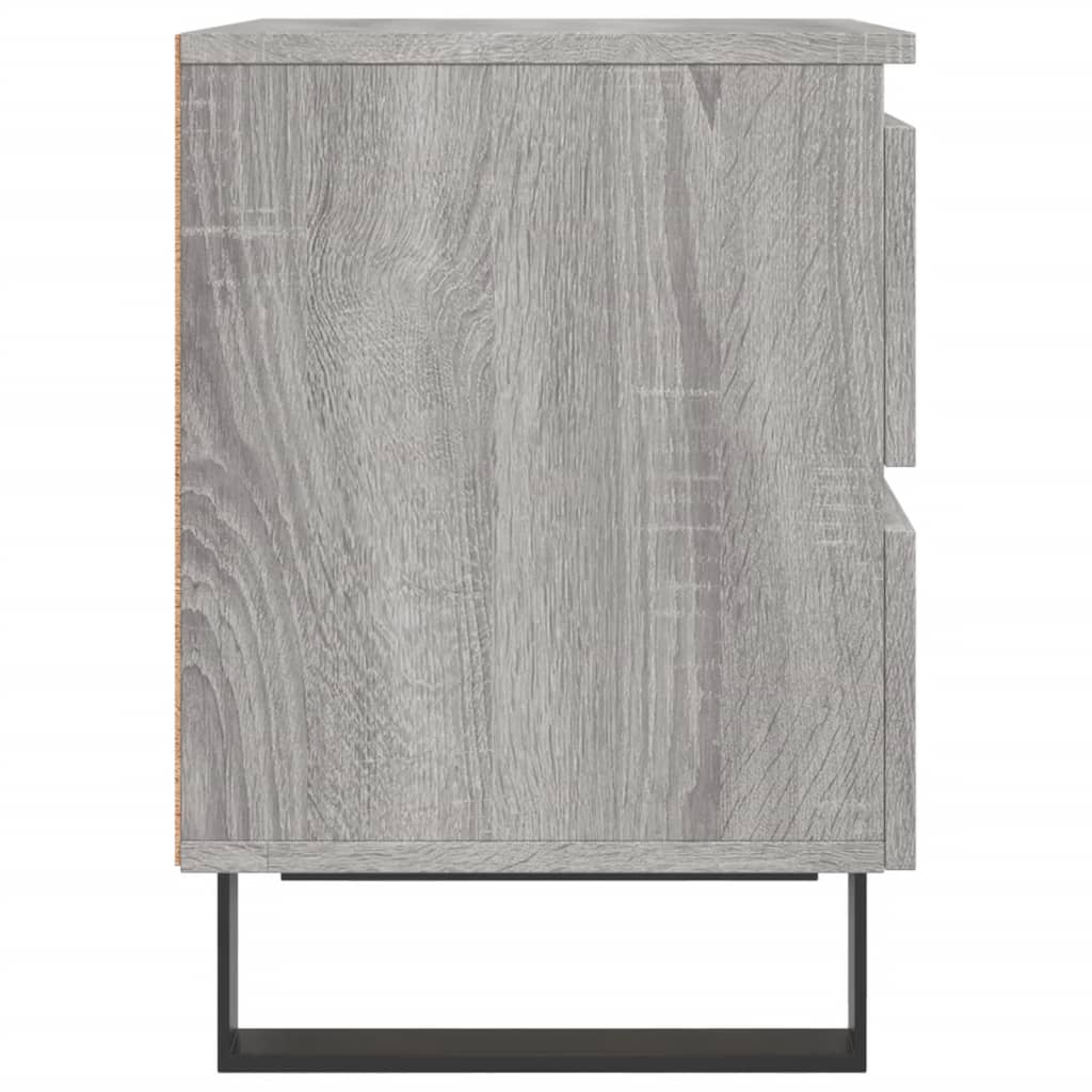 Comodini 2pz Grigio Sonoma 40x35x50 cm in Legno Multistrato - homemem39