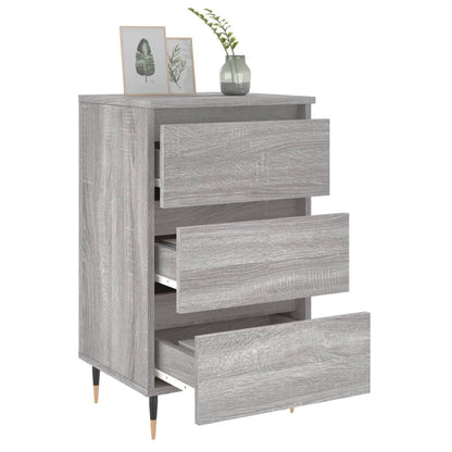 Comodini 2pz Grigio Sonoma 40x35x69 cm in Legno Multistrato - homemem39