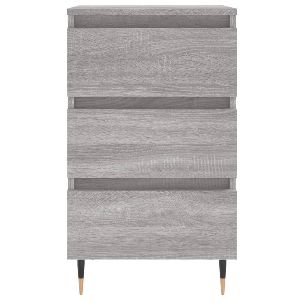 Comodini 2pz Grigio Sonoma 40x35x69 cm in Legno Multistrato - homemem39